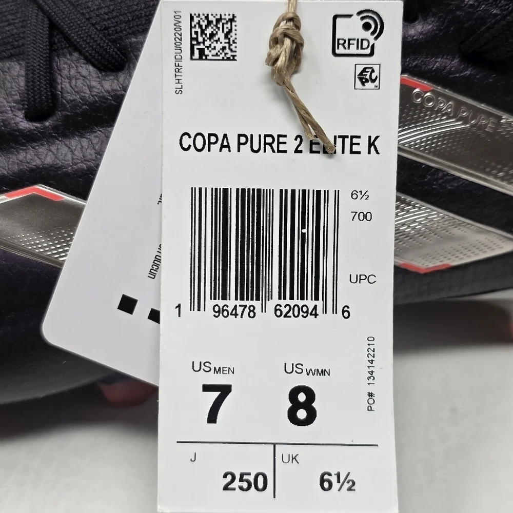 Adidas Copa Pure 2 ELITE KT FG Soccer Cleats Purple IG6398 Mens Size 7 New